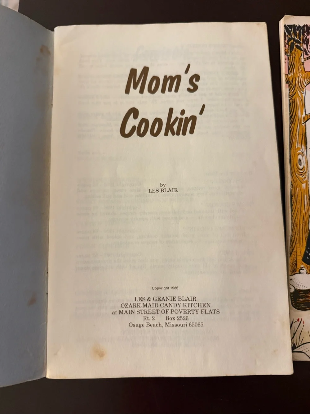 Vintage 1960/70 Cookbooks Mom's Cookin Country & Ma's Cookin' Mountain Recipes